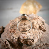 Chrysoprase sterling silver ring